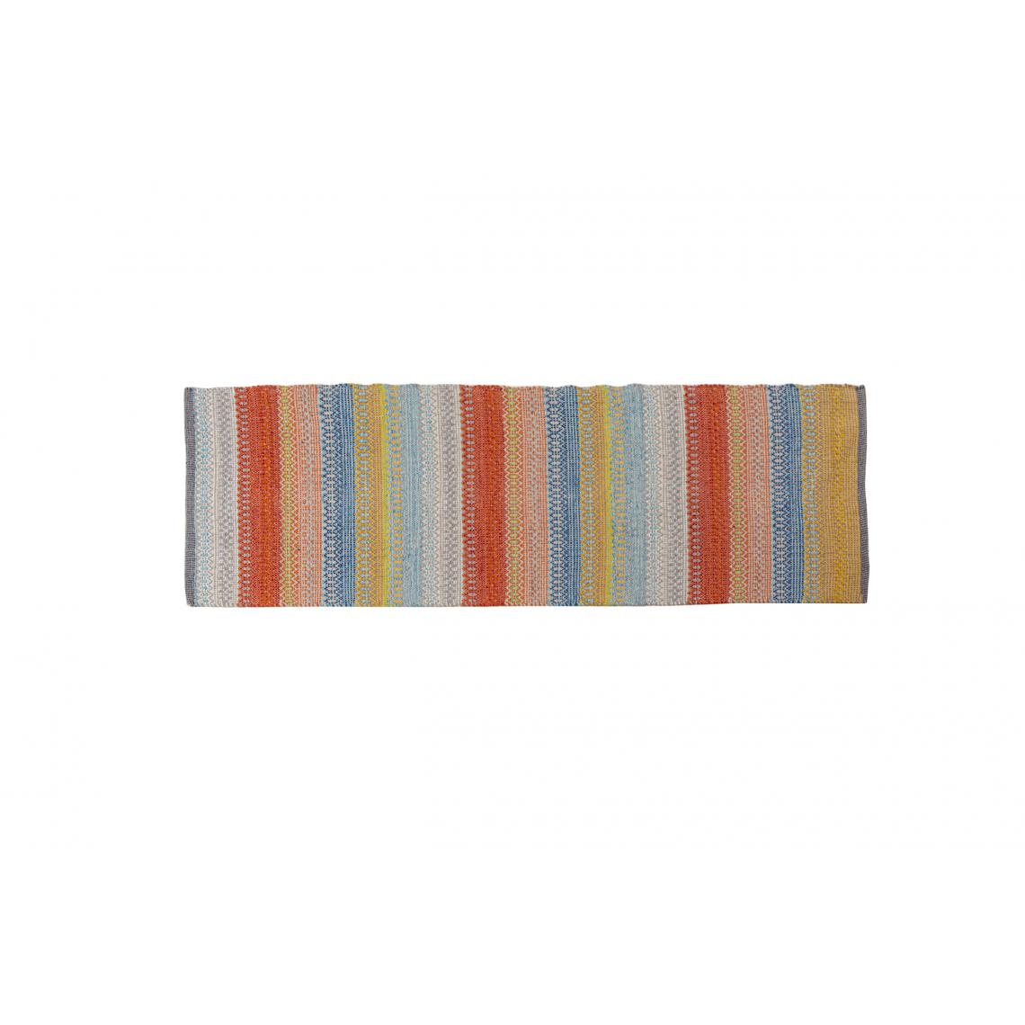 Alter - Tapis moderne Cleveland, style kilim, 100% coton, multicolore, 240x60cm - Tapis