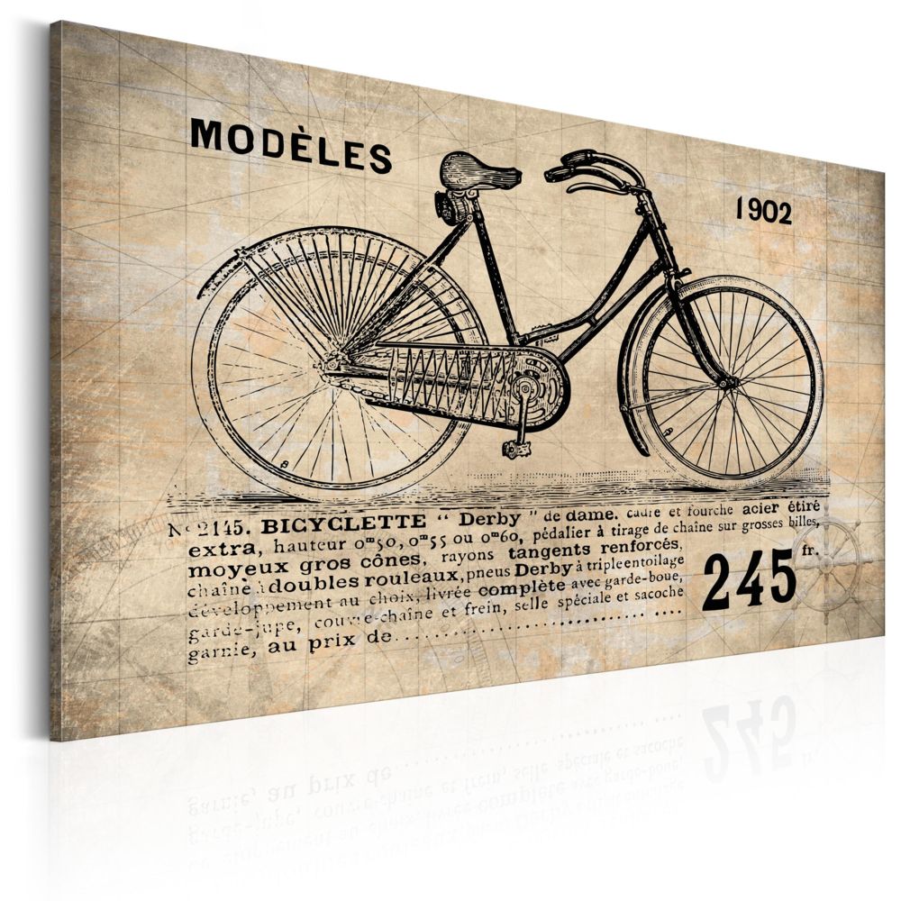 Bimago - Tableau - N° 1245 - Bicyclette - Décoration, image, art | Vintage | - Tableaux, peintures
