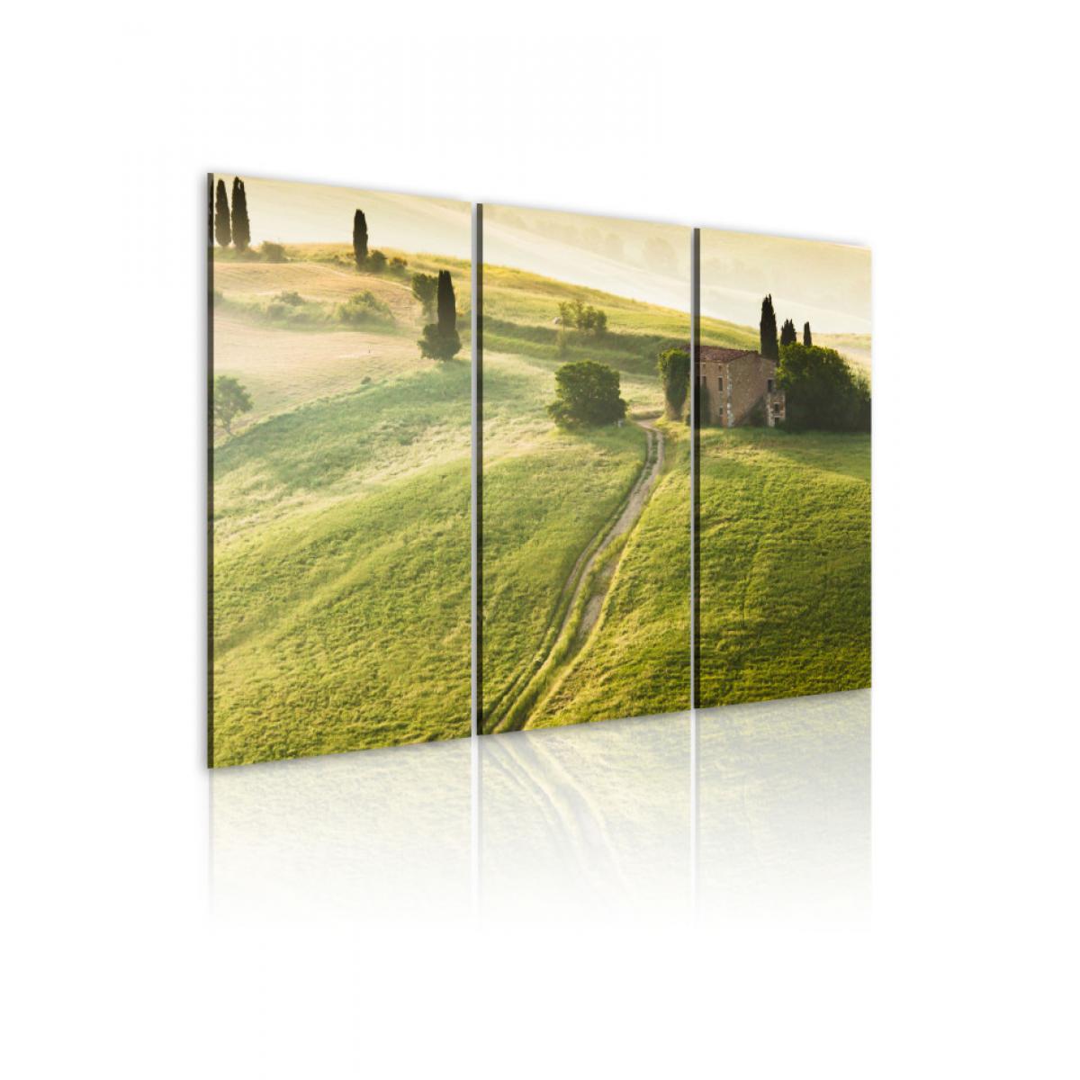 Artgeist - Tableau - Soleil au-dessus de la Toscane 60x40 - Tableaux, peintures