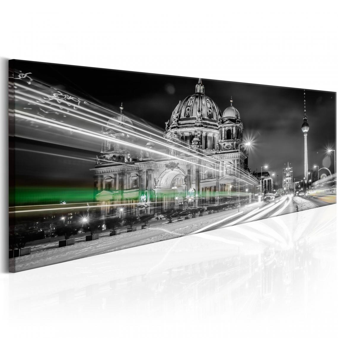 Decoshop26 - Tableau sur toile décoration murale image imprimée cadre en bois à suspendre Berlin, Allemagne 120x40 cm 11_0007762 - Tableaux, peintures