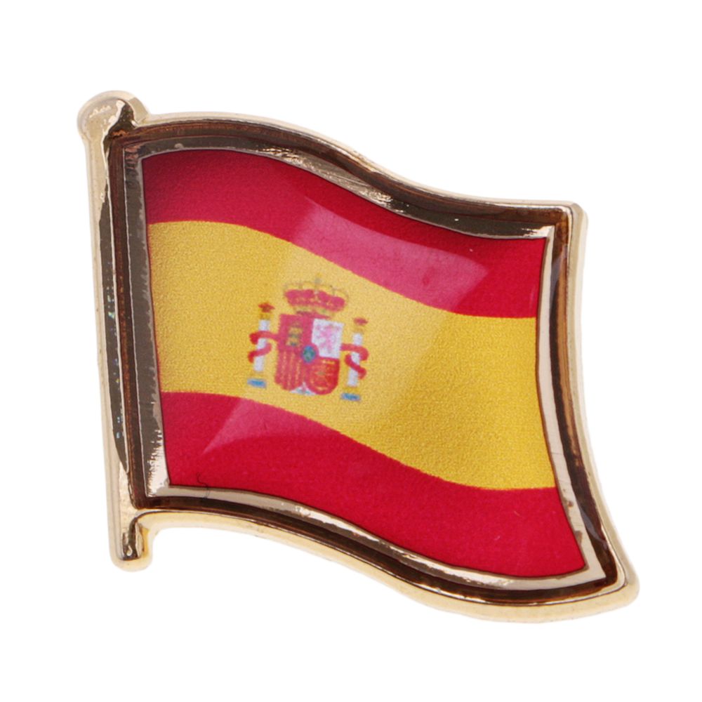marque generique - Drapeau métallique national badge pin badge émail pour vêtements décor de sac à bandoulière Espagne - Objets déco