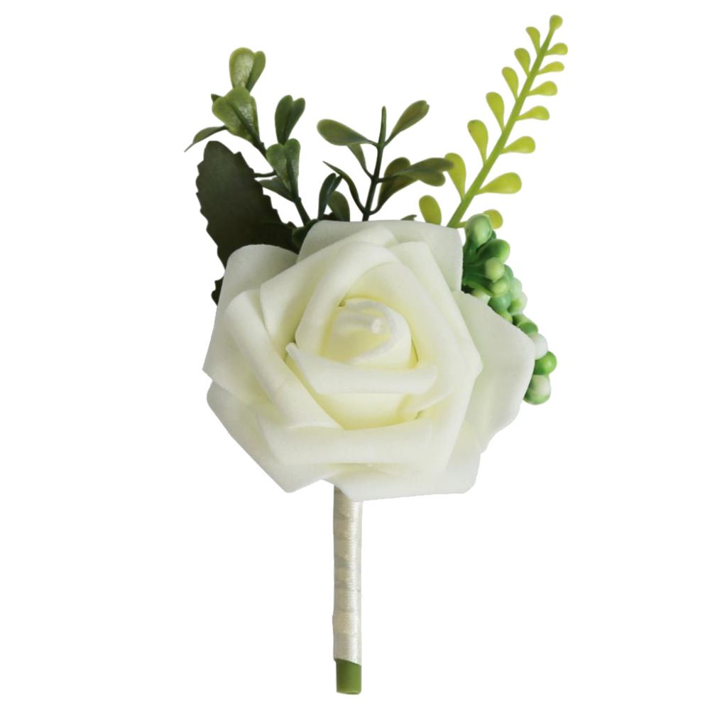 marque generique - Fleurs de rose artificielles en PE Corsages et boutonnière - Plantes et fleurs artificielles