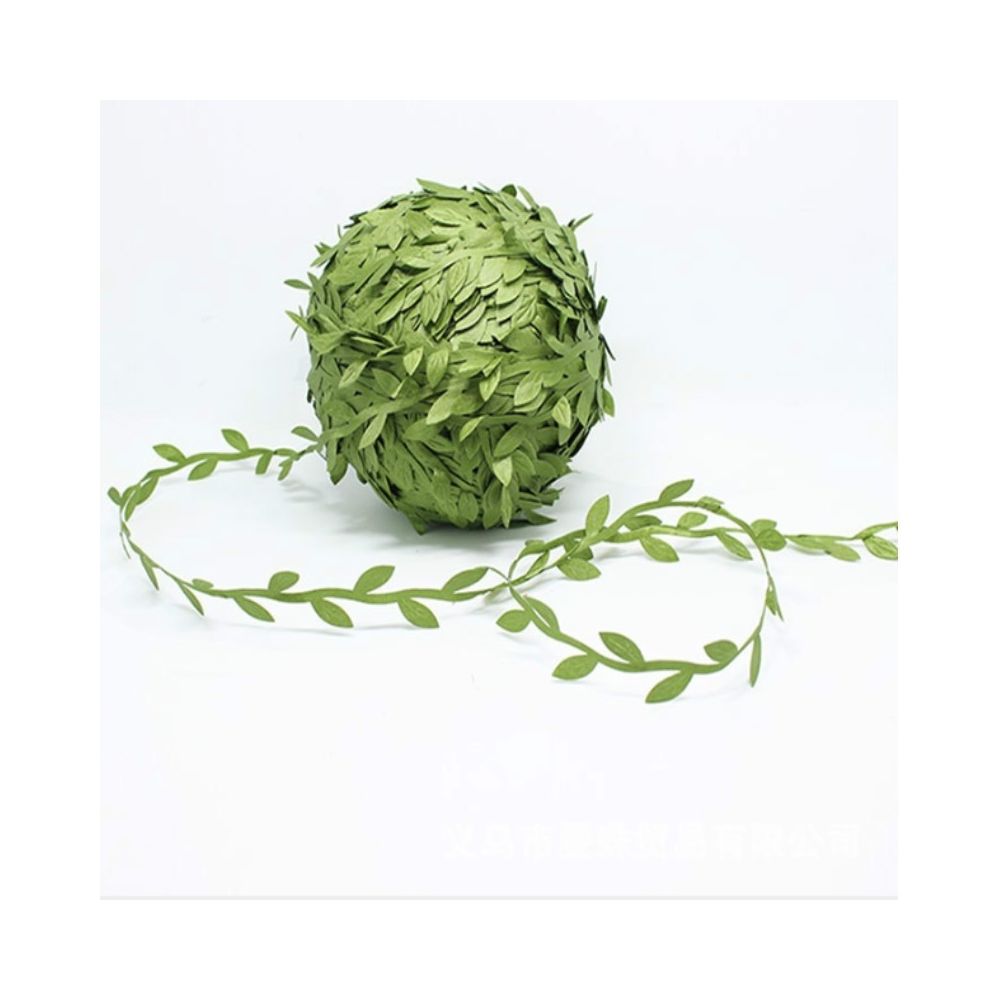 Wewoo - Fleurs Artificielles Tissu feuille guirlande décoration accessoires verte canne simulation bricolage matériel guirlandetaille 77 mètres - Plantes et fleurs artificielles