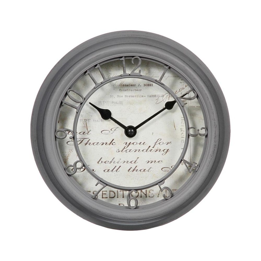 Atmosphera, Createur D'Interieur - Horloge grise style romance D22 Atmosphera - Horloges, pendules