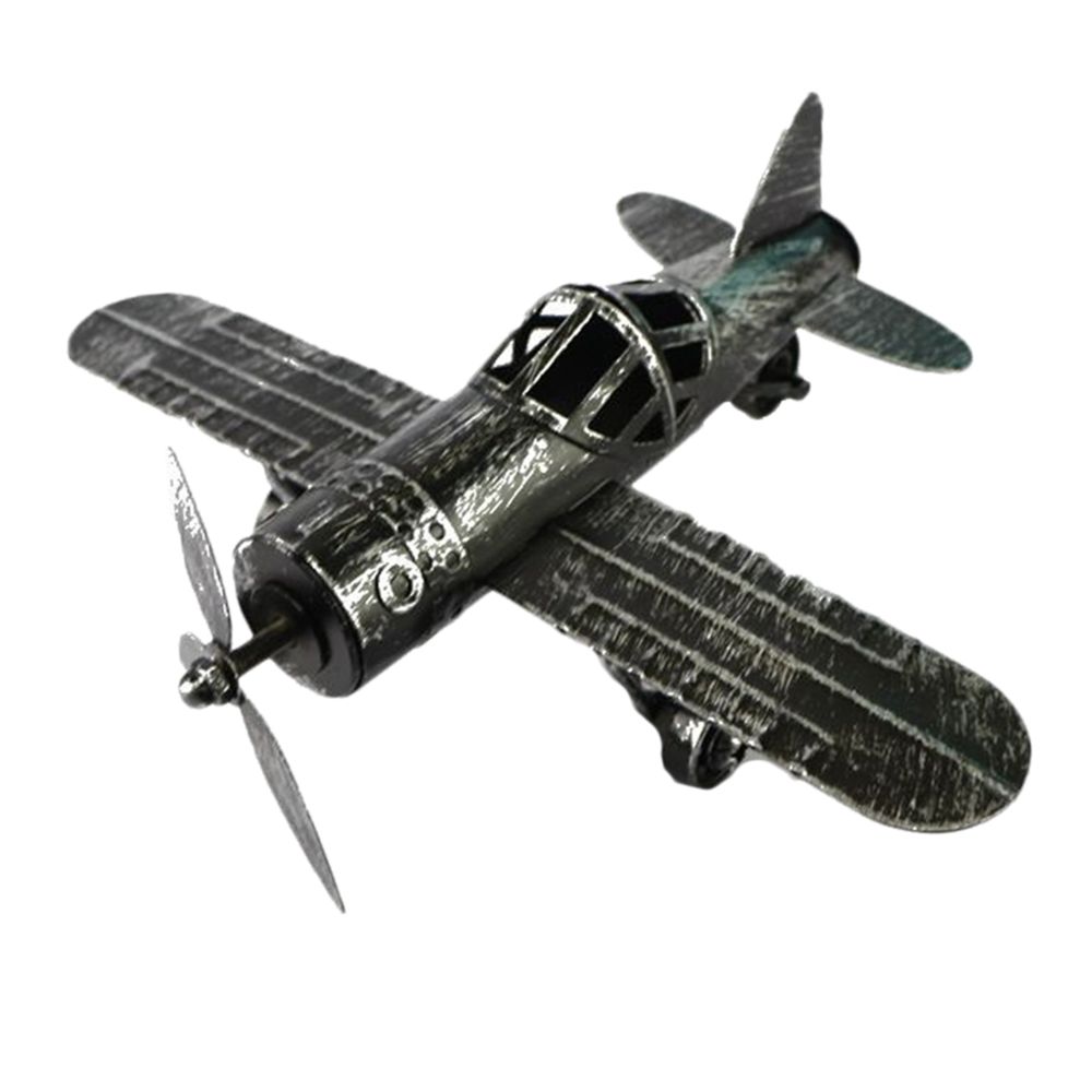 marque generique - Modèle D'avion De Chasse Militaire à Double Aile Vintage Modèles D'avion Rouge - Objets déco