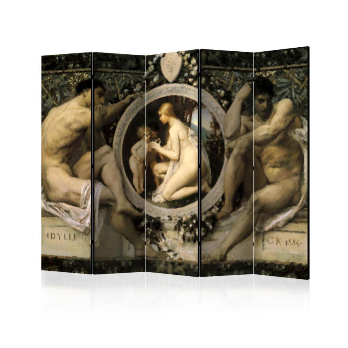 Artgeist - Paravent 5 volets - Idyll - Gustav Klimt II [Room Dividers] 225x172 - Paravents