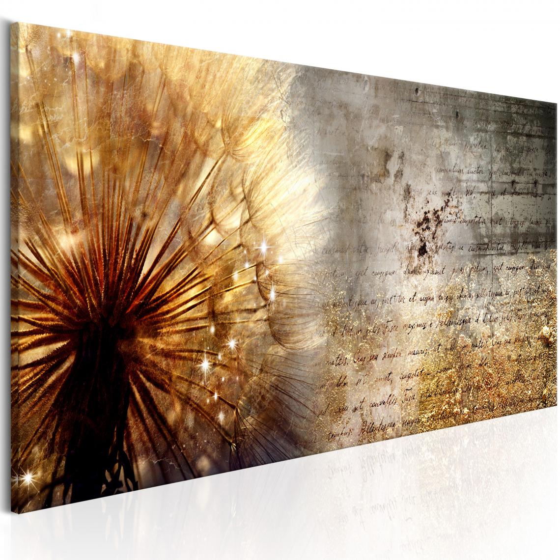 Artgeist - Tableau - Golden Dandelion 135x45 - Tableaux, peintures