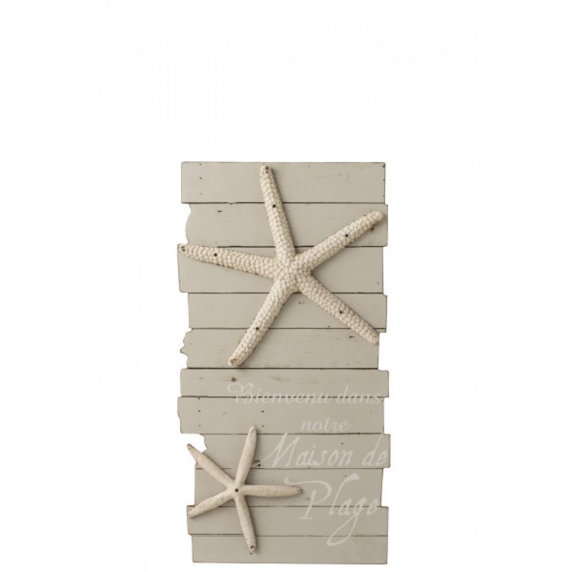 Dansmamaison - Cadre Maison De Plage Bois Gris Clair/Blanc Small - L 31,5 x l 3,5 x H 60 cm - Cadres, pêle-mêle