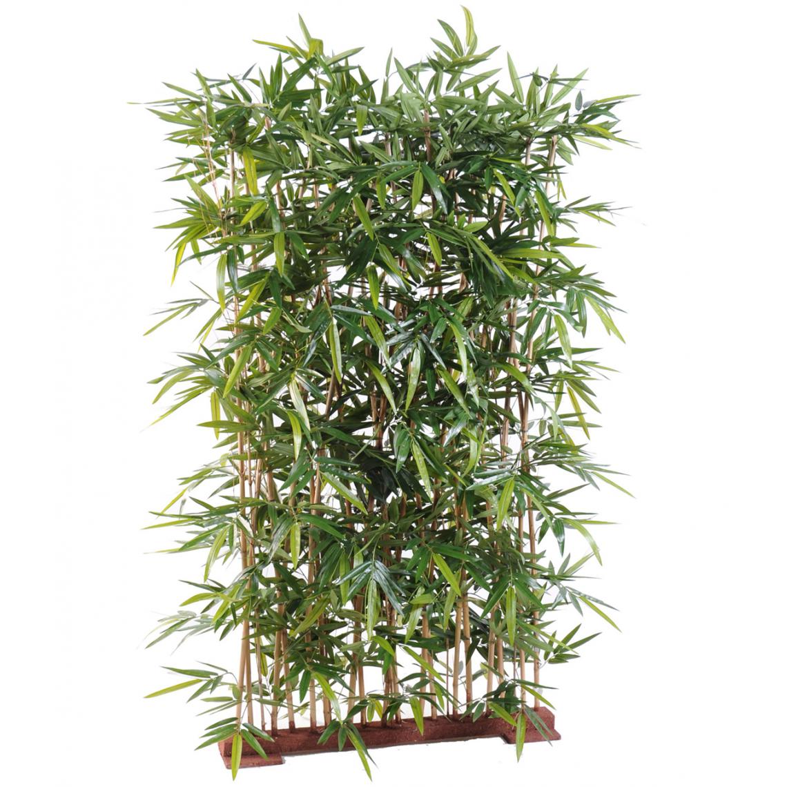 Pegane - Plante artificielle haute gamme Spécial extérieur/ Haie artificielle Bambou, coloris vert - Dim : 150 x 50 x 130 cm - Plantes et fleurs artificielles