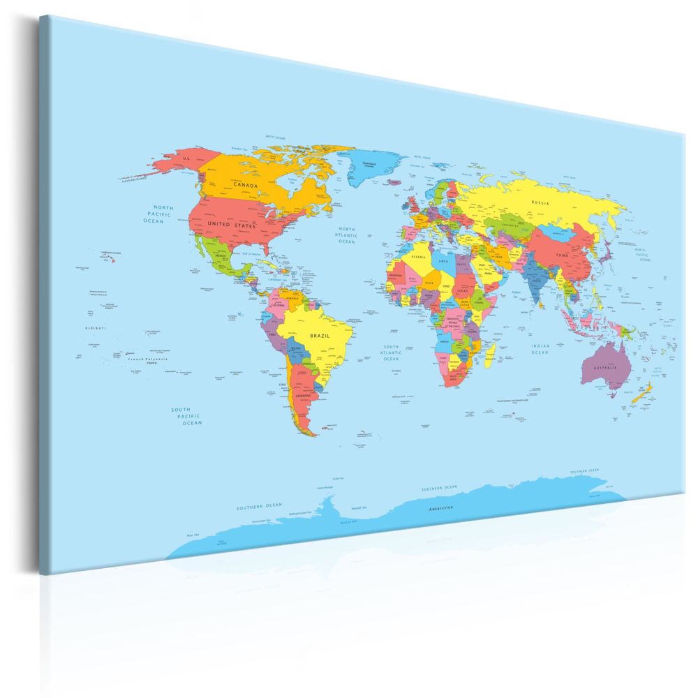 Bimago - Tableau - Rainbow Geography - Décoration, image, art | Cartes du monde | - Tableaux, peintures