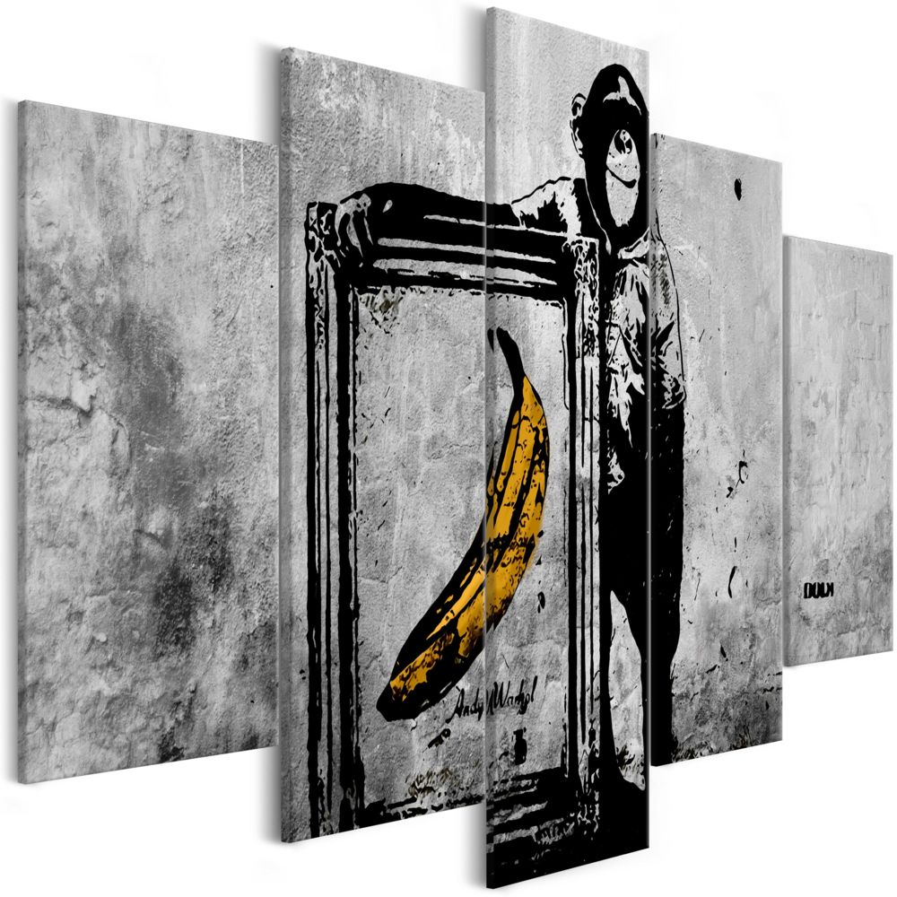 Bimago - Tableau - Proud Monkey (5 Parts) Wide - Décoration, image, art | Art urbain | - Tableaux, peintures