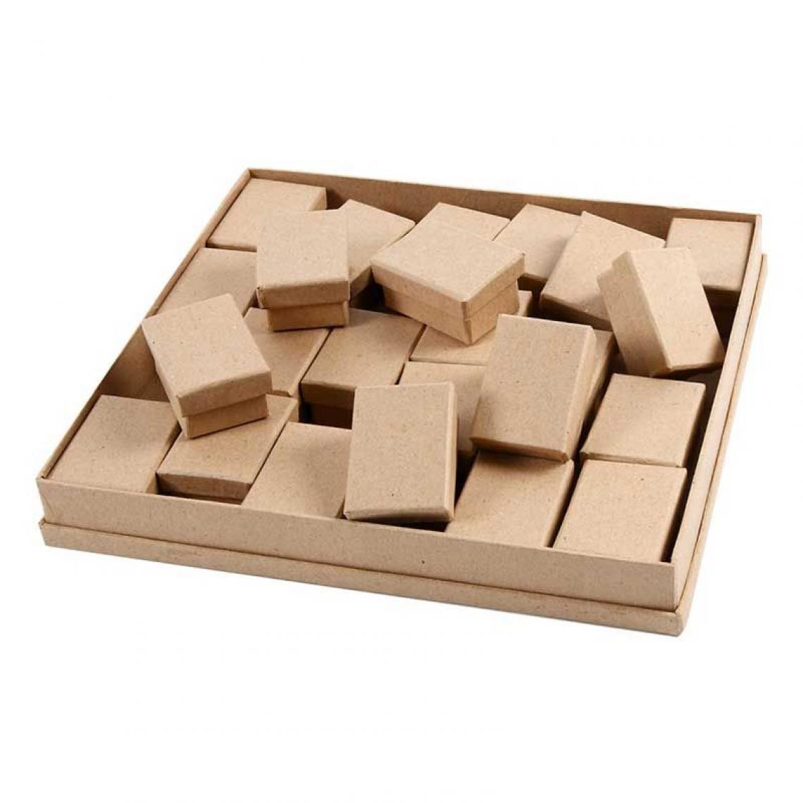 Creotime - 24 petites boîtes en carton - 7 x 5 x 3,5 cm - Objets déco