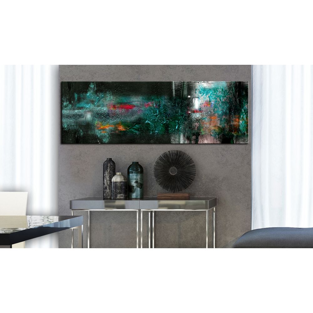 marque generique - 150x50 Tableau Modernes Abstraction Inedit Turquoise Power - Tableaux, peintures