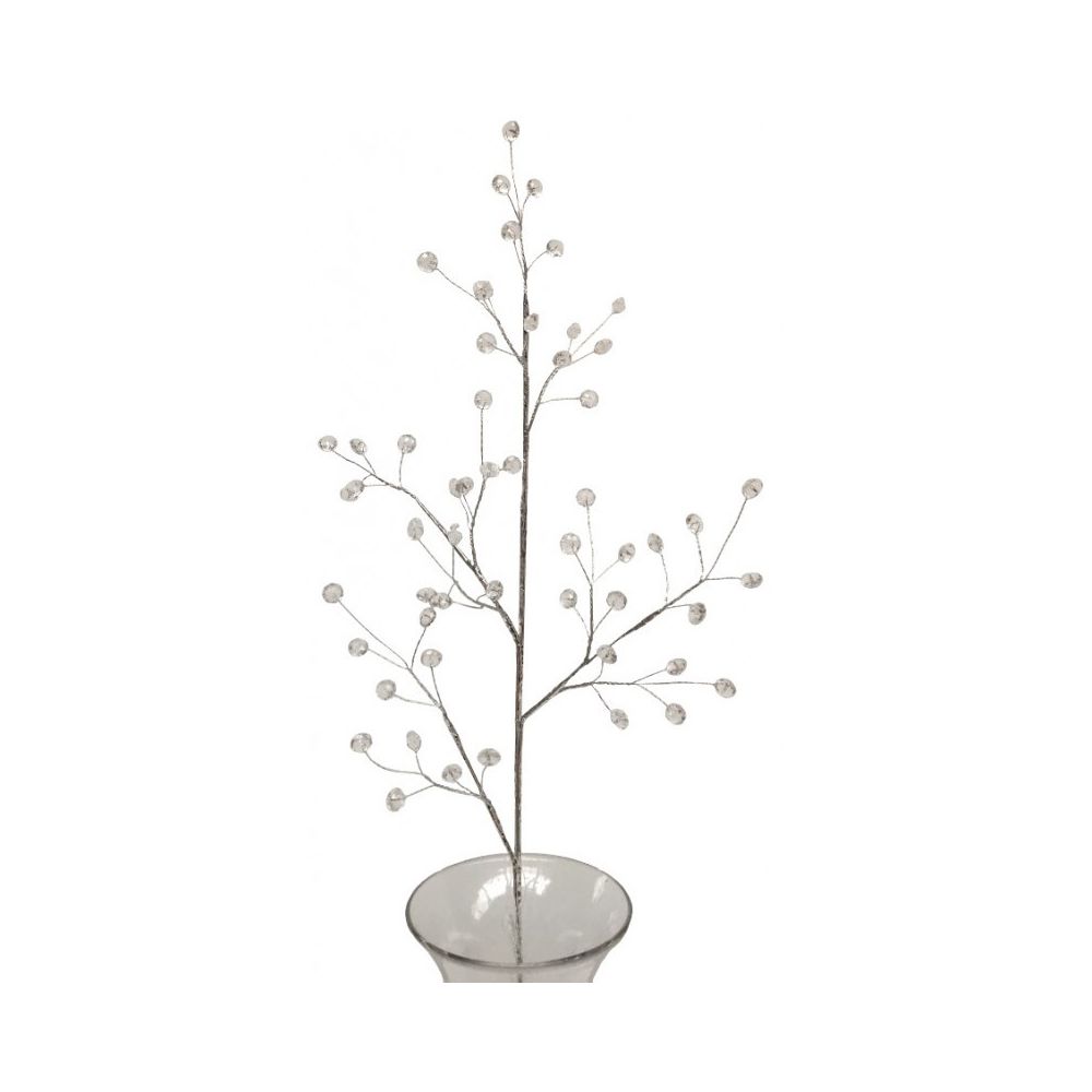 Chemin De Campagne - Branche de Fleur Perle Façon Cristal 90 cm - Plantes et fleurs artificielles