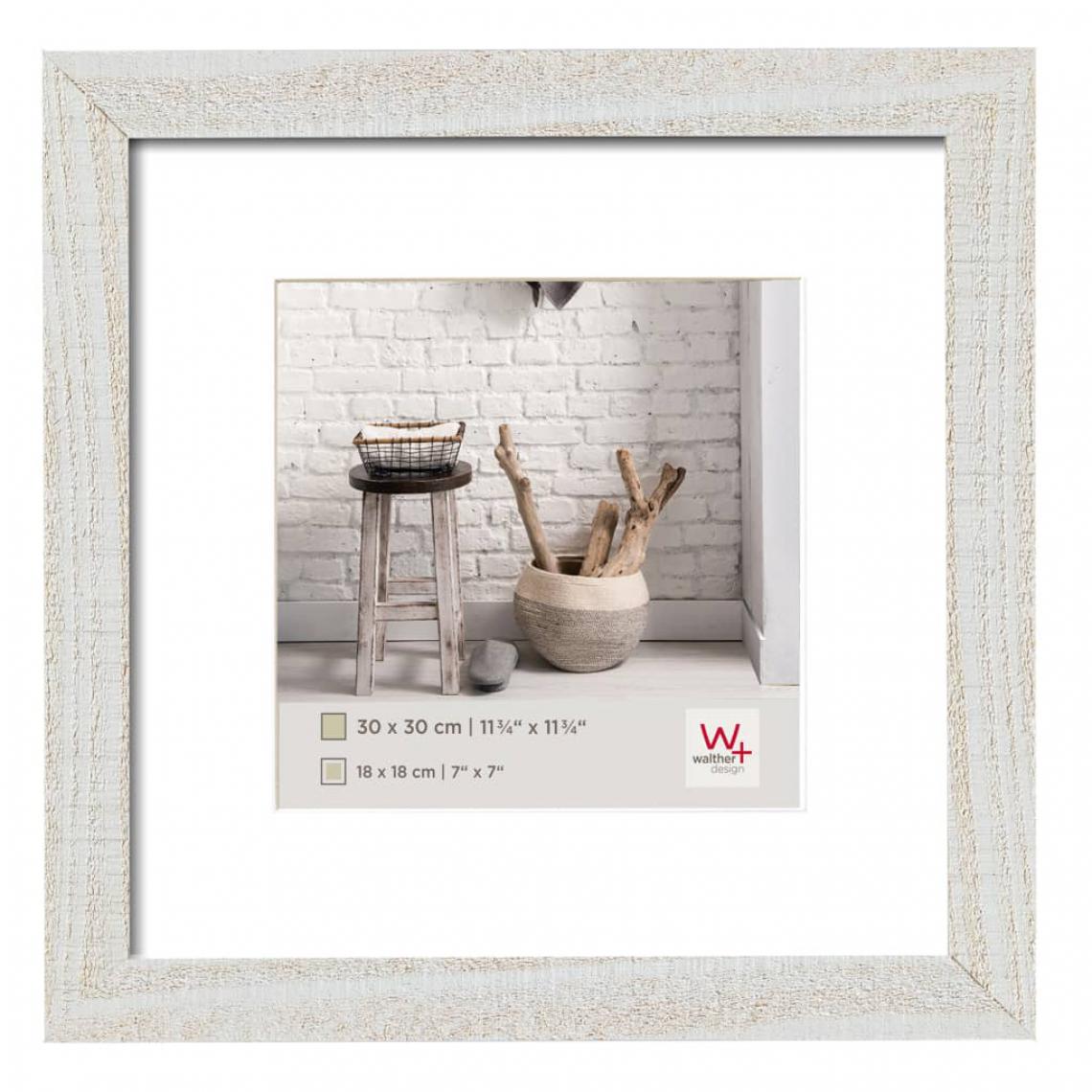 Walther - Walther Design Cadre photo Home 30x30 cm Blanc polaire - Cadres, pêle-mêle