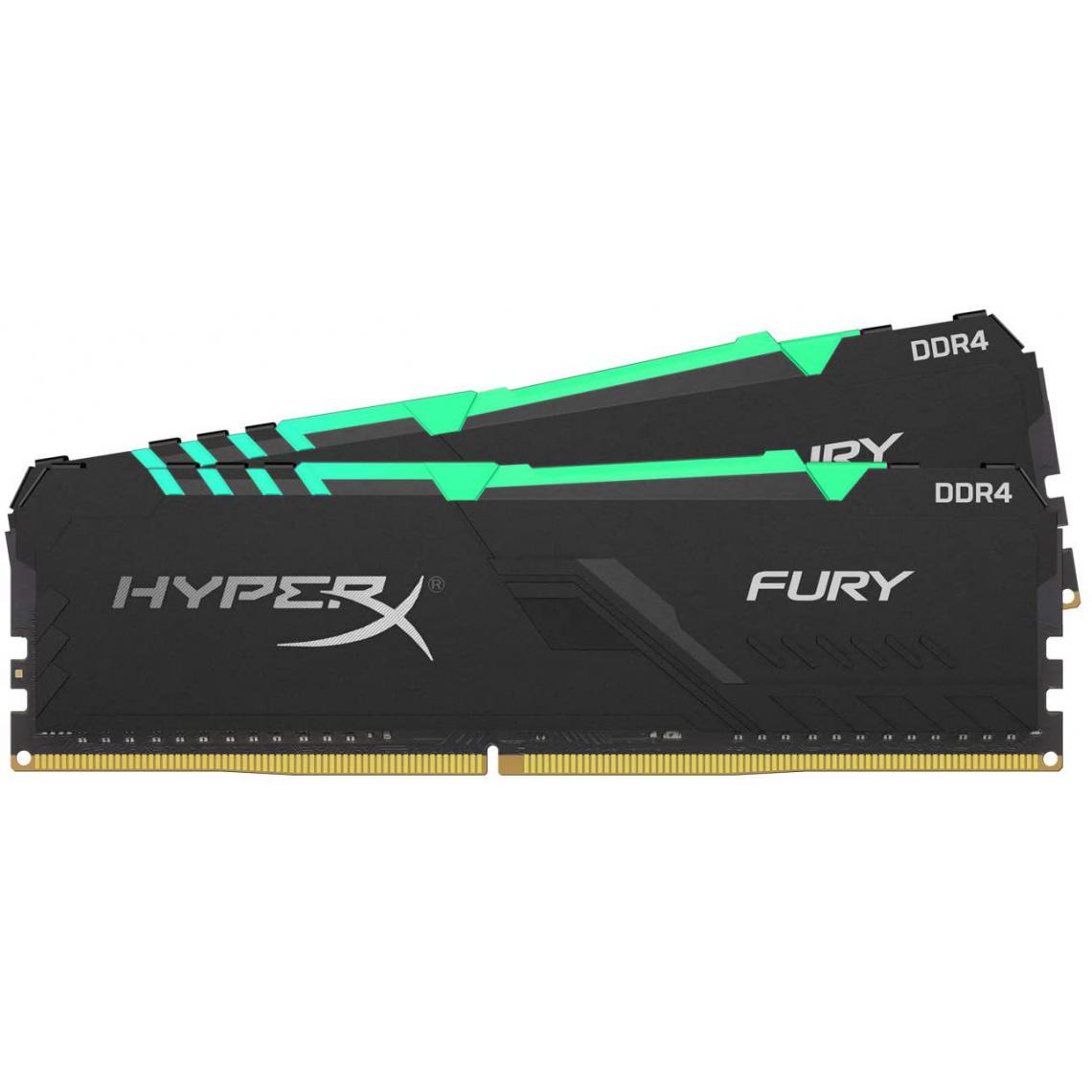Hyperx - Fury RGB - 2x8Go - DDR4 3600Mhz CAS 17 - Noir - RAM PC Fixe