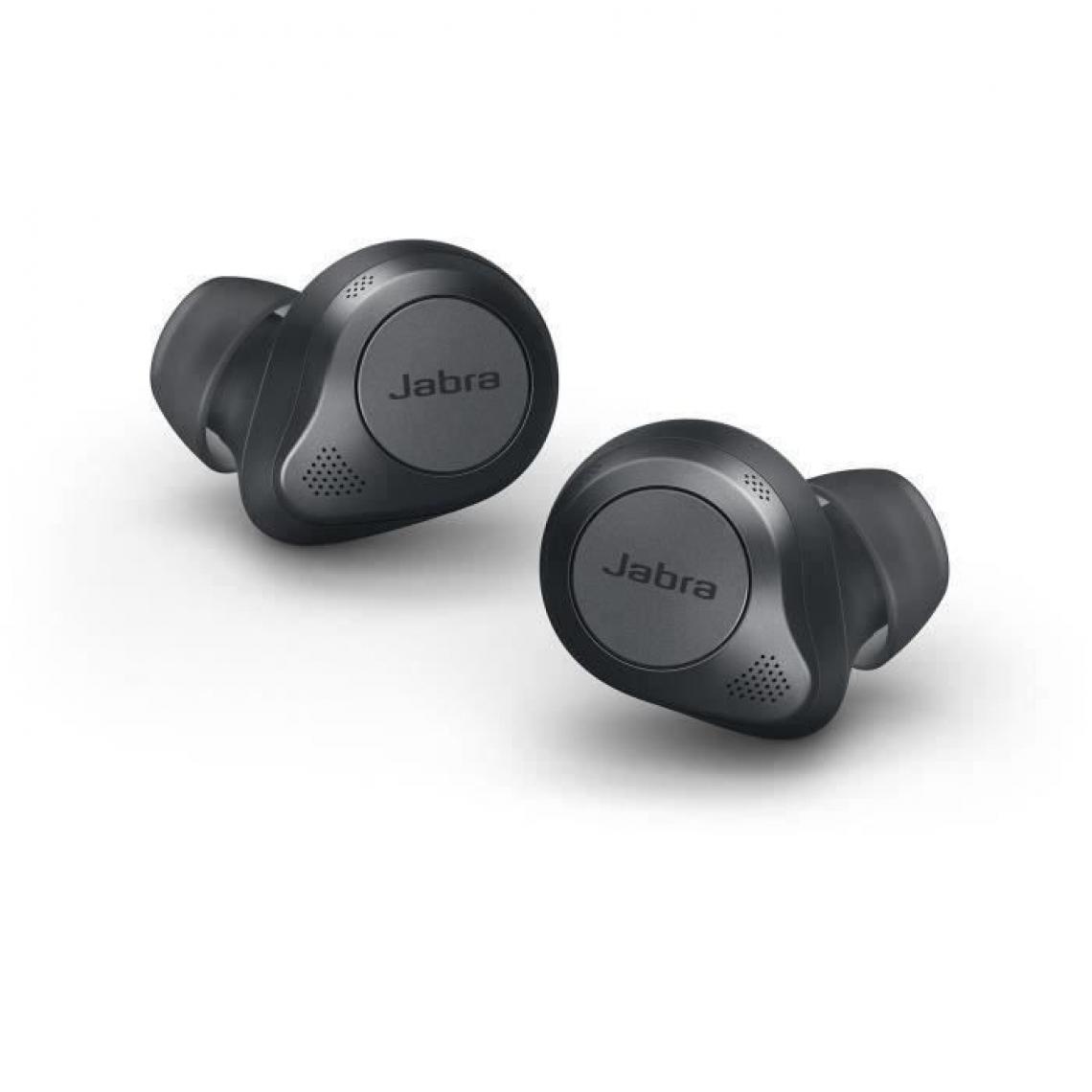 Jabra - JABRA Elite 85t - Ecouteurs Bluetooth avec reduction de bruit personnalisable - Format mini true wireless - Gris anthracite - Casque