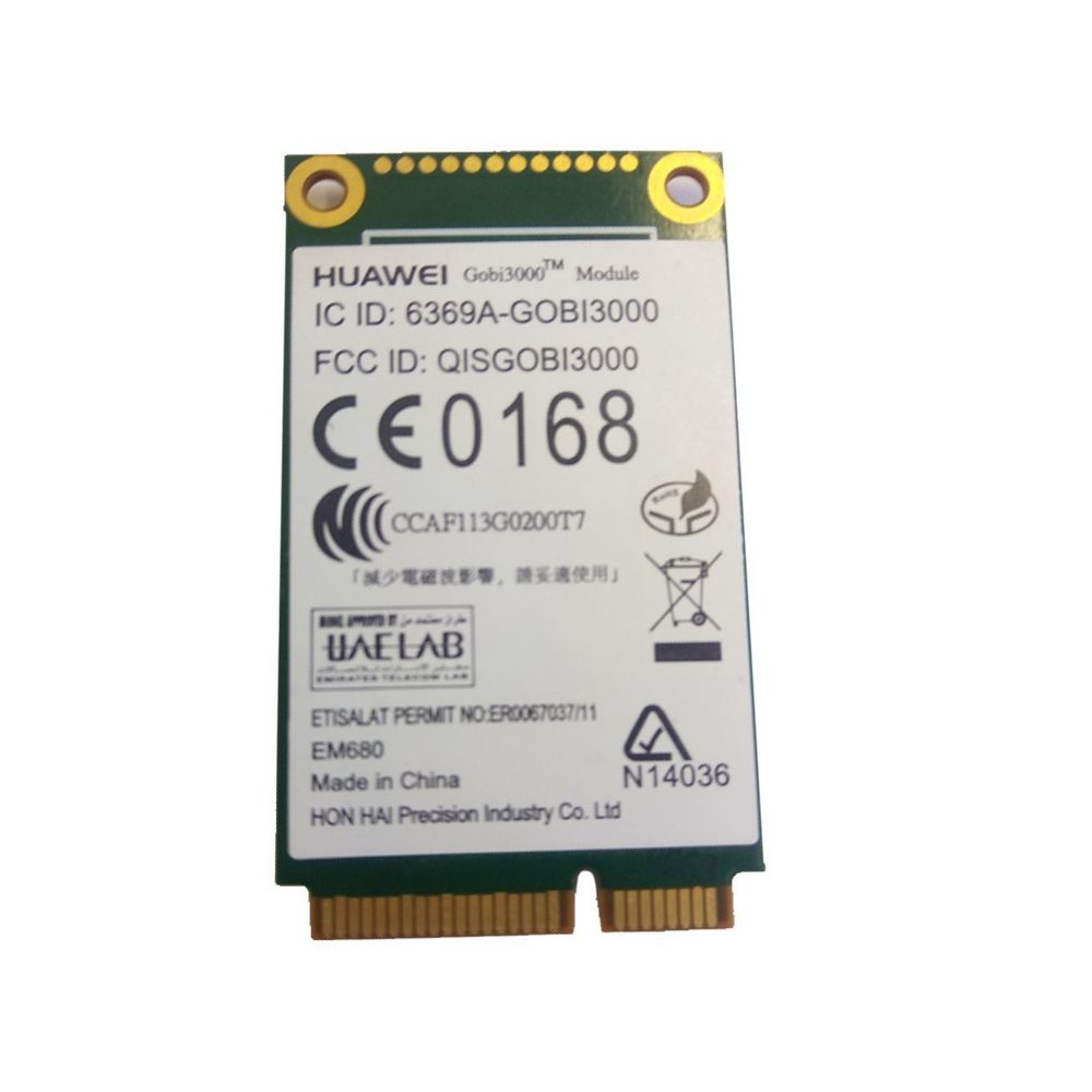 Intel - Carte WWAN UMTS Huawei Gobi 3000 6369A-GOBI3000 PCIe 1-458-371-51 T77Z204T33SVS13 - Carte réseau