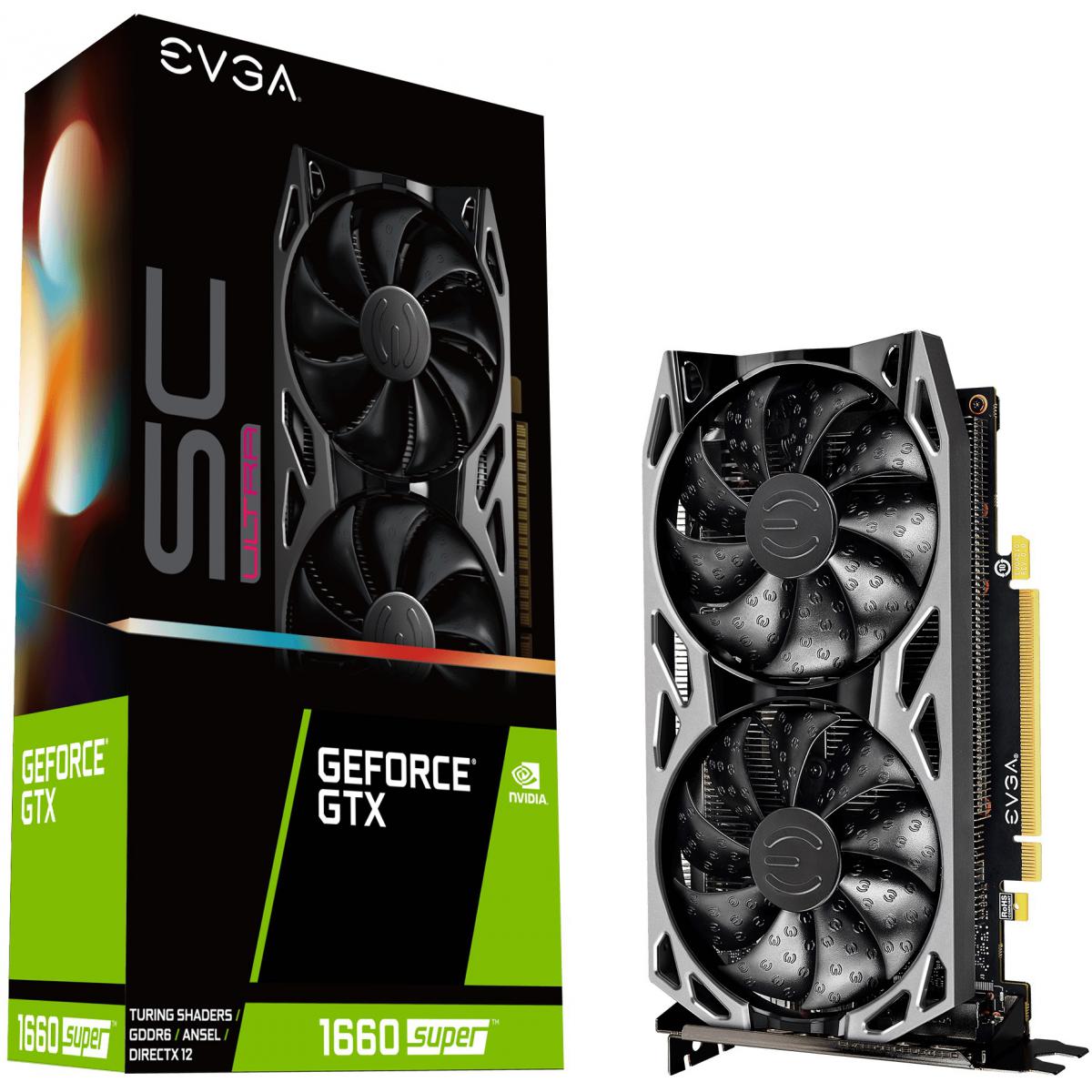 Evga - GeForce GTX 1660 SUPER SC ULTRA GAMING - Dual Fan - 6Go - Carte Graphique NVIDIA