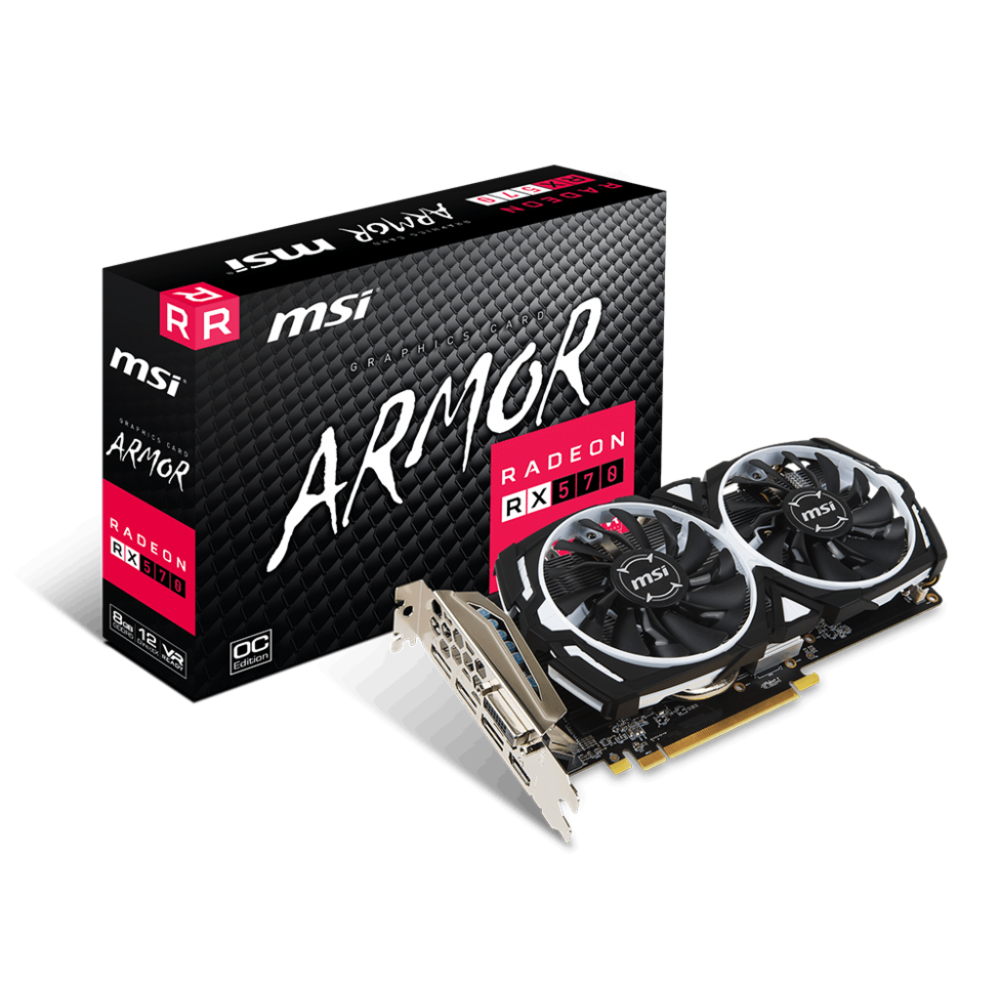 Msi - Radeon RX 570 - ARMOR OC - 8 Go - Carte Graphique AMD
