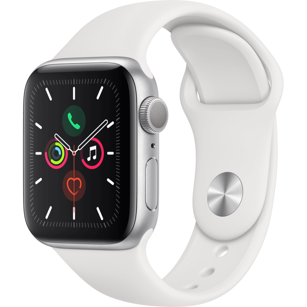 Apple - Watch 5 - 40 - Alu argent / Bracelet Sport Blanc - Apple Watch