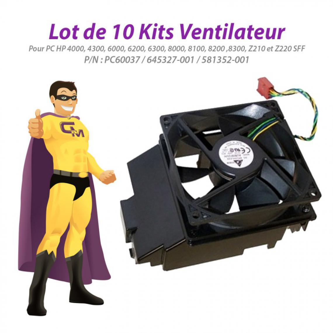Hp - Lot x10 Kits Ventilateur HP 6200 6300 8200 8300 Z210 Z220 SFF PC60037 581352-001 - Ventilateur Pour Boîtier