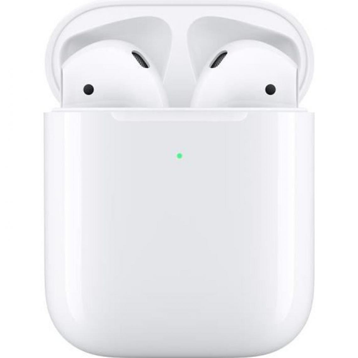 Apple - Apple AirPods (2ème génération) avec boîtier de charge sans fil - Ecouteurs intra-auriculaires