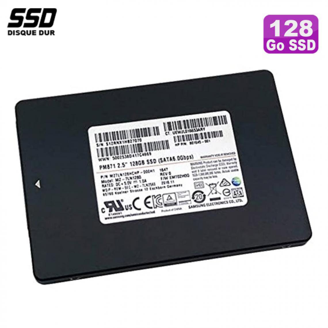 Samsung - SSD 128Go 2.5" Samsung MZ-7LN1280 MZ7LN128HCHP-000H1 801645-001 SATA III 6Gbps - Disque Dur interne