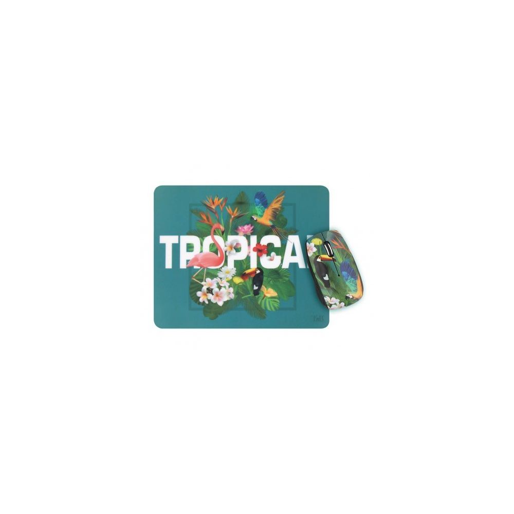T'Nb - Bundle souris + tapis EXCUSIV' - design tropical - Souris
