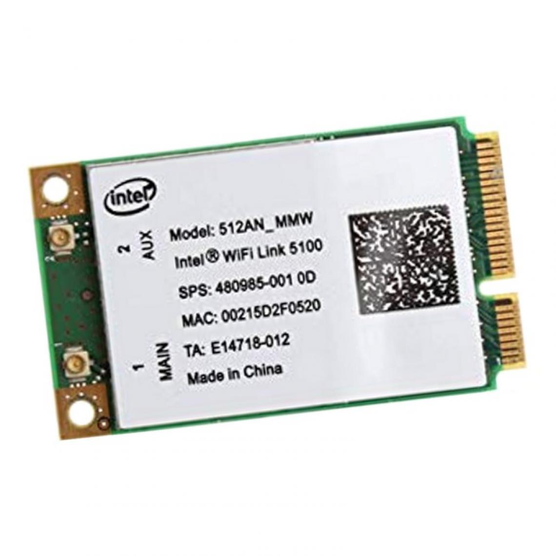 Intel - Mini-Carte Wifi Intel Link 5100 512AN_MMW PD9512ANM PCI-e 802.11a/b/n WLAN - Carte réseau