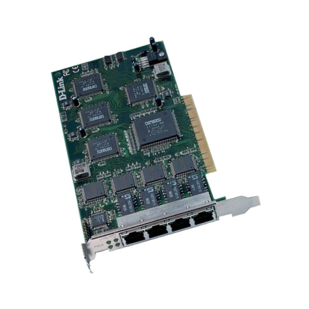D-Link - Carte Réseau Serveur D-Link DFE-570TX 8PCI005TX4A1 PCI 4x RJ-45 10/100 - Carte réseau