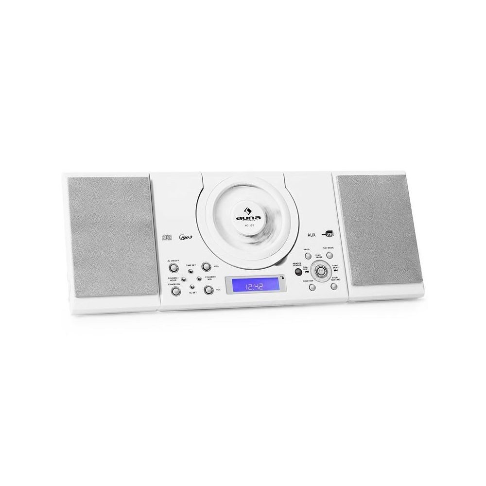 Auna - Auna MC-120 Mini chaine stéréo Lecteur MP3 CD USB Blanc Auna - Chaînes Hifi