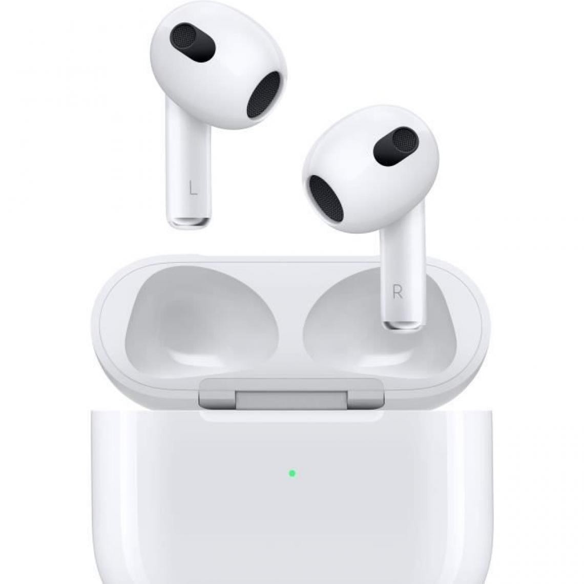 Apple - APPLE AirPods 3e génération avec boîtier de charge - Ecouteurs sans fil True Wireless - Ecouteurs intra-auriculaires