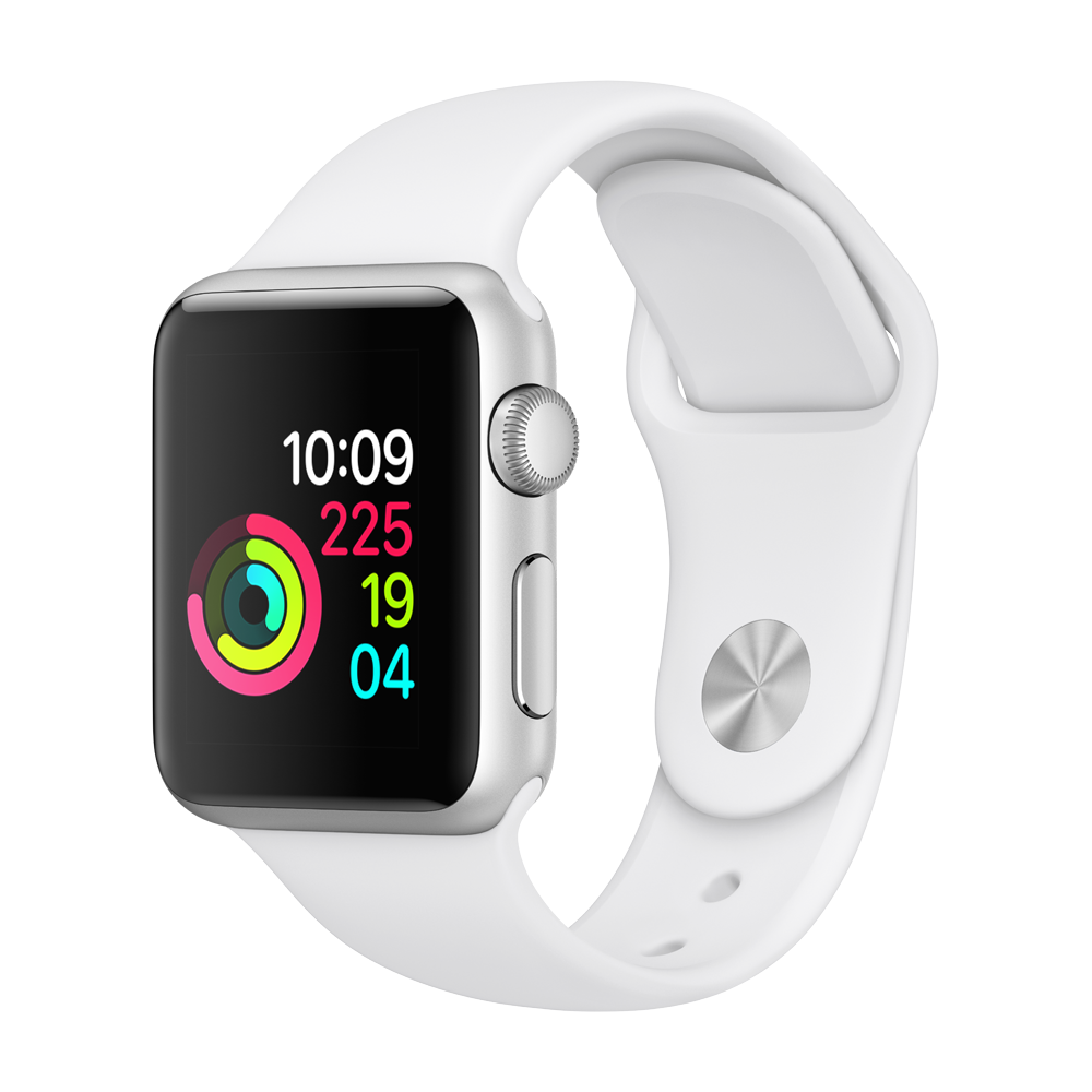 Apple - Watch 1 38 - Alu argent/ Bracelet Sport blanc - Apple Watch
