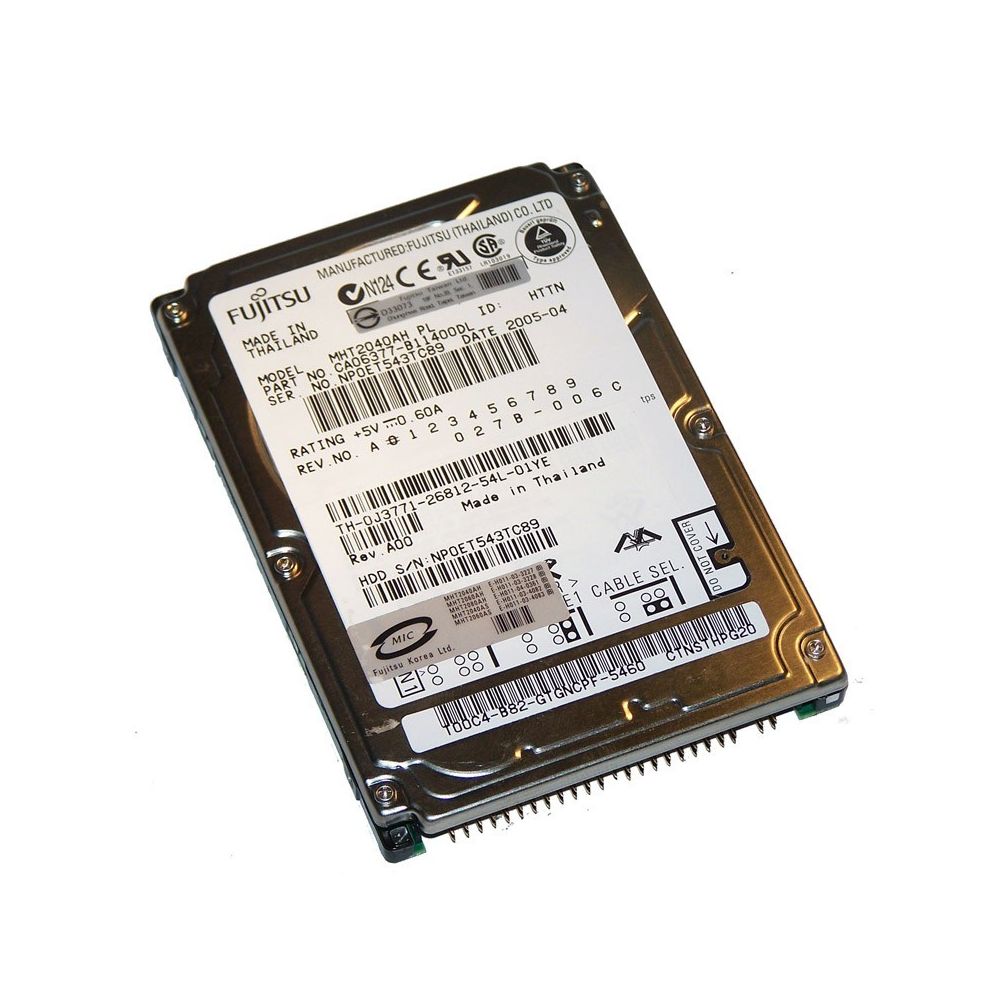 Fujitsu - Disque Dur 40Go IDE ATA 2.5"" Fujitsu MHT2040AH 5400RPM 4Mo Pc Portable CA06377 - Disque Dur interne