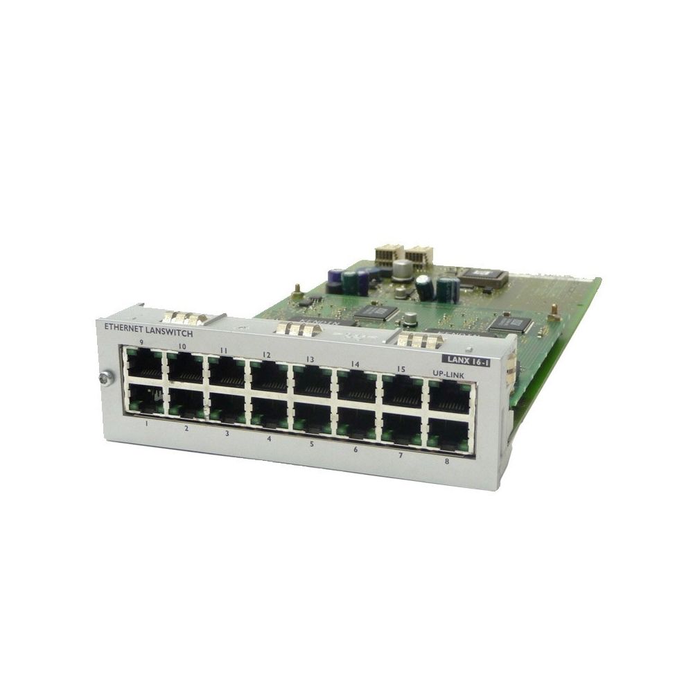 Alcatel - Module Rack Switch LANX 16-1 Alcatel 3EH73047ABAB 16x RJ-45 2x AMP OmniPCX - Carte réseau