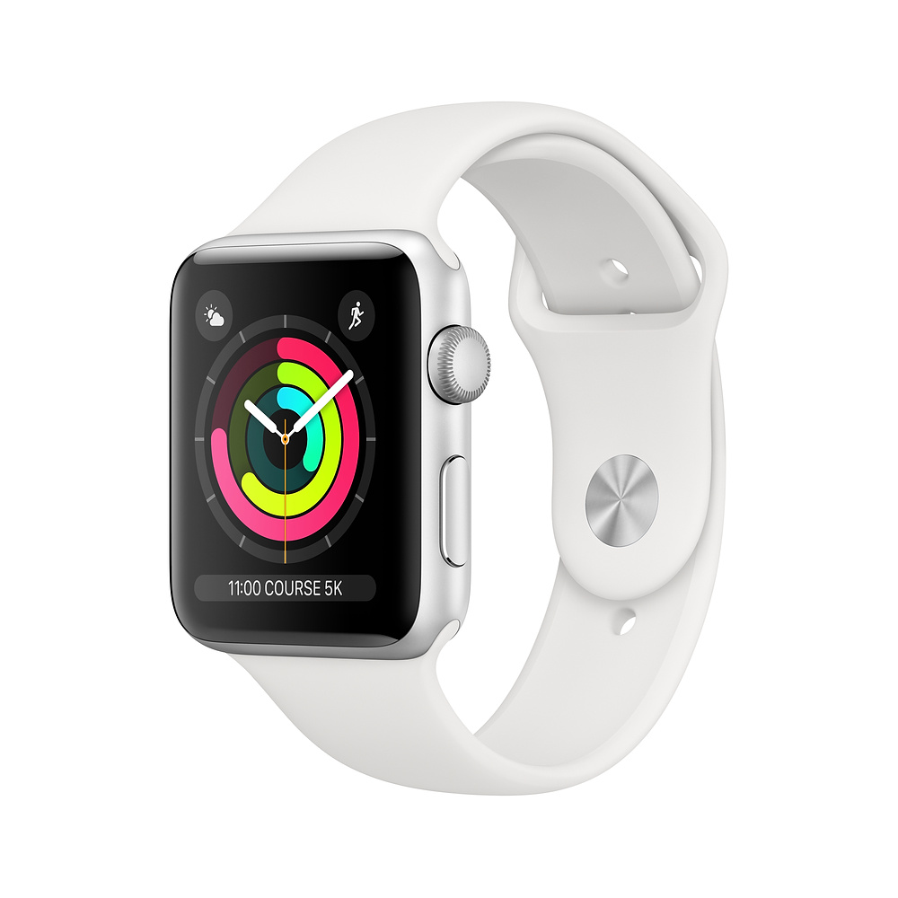 Apple - Watch 3 - 42 - Alu argent / Bracelet Sport Blanc - Apple Watch