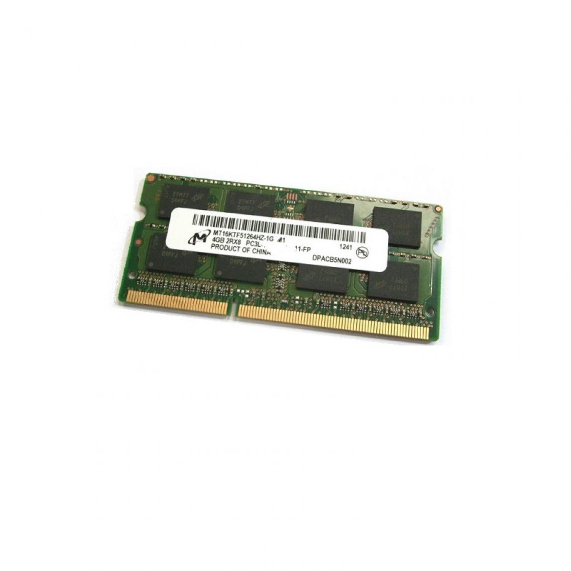 Micron Tech - 4Go RAM PC Portable Micron MT16KTF51264HZ-1G4M1 DDR3 PC3-10600S 1333Mhz CL9 - RAM PC Fixe