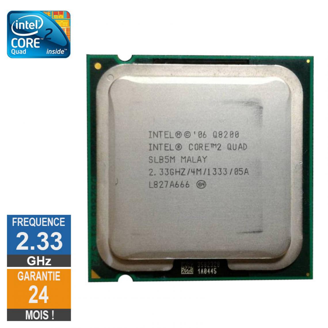 Intel - Processeur Intel Core 2 Quad Q8200 2.33GHz SLB5M LGA775 4Mo - Processeur INTEL