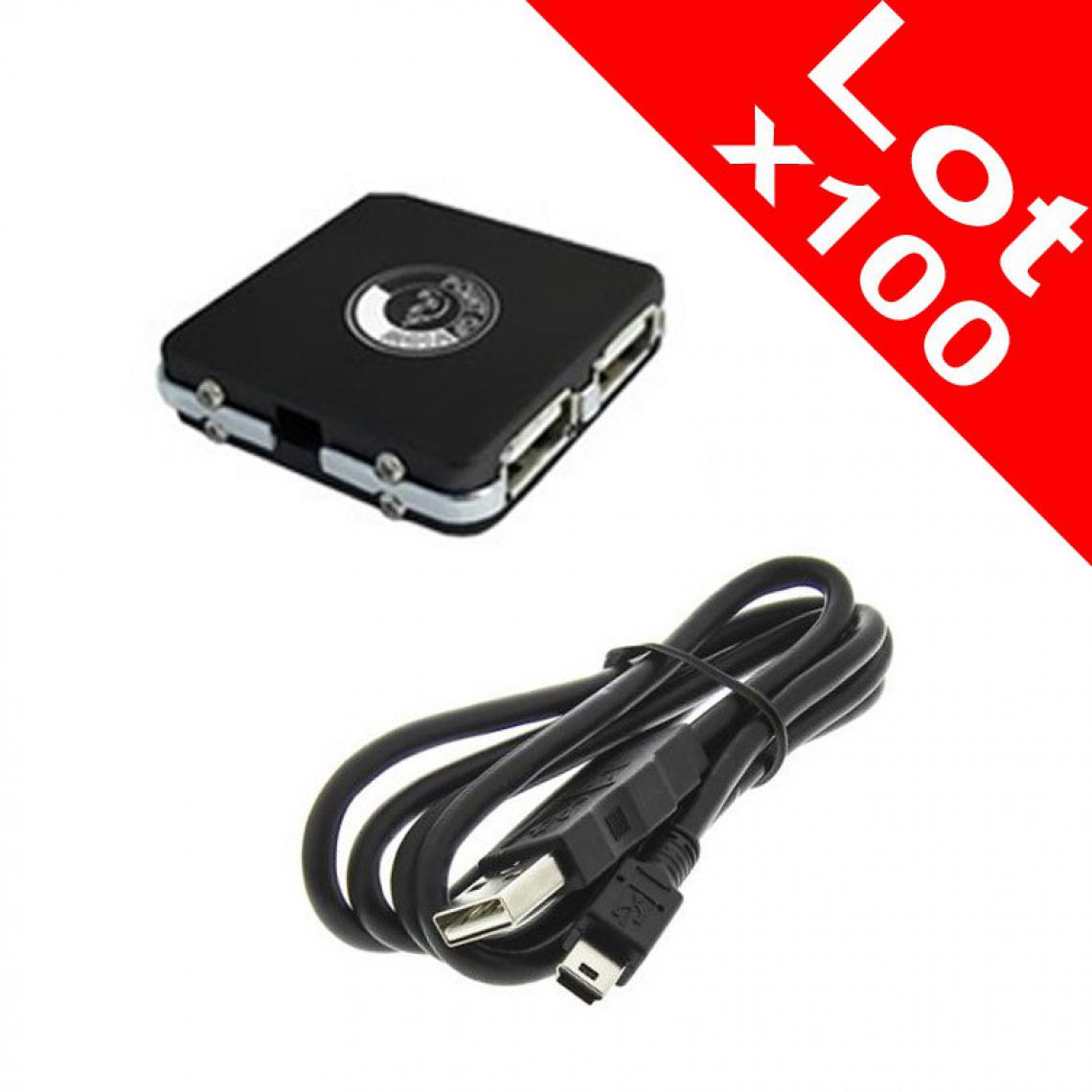 Point Of View - Lot x100 Mini Hub USB Point of View 4 Ports USB 2.0 Cable PC Portable NEUF - Hub