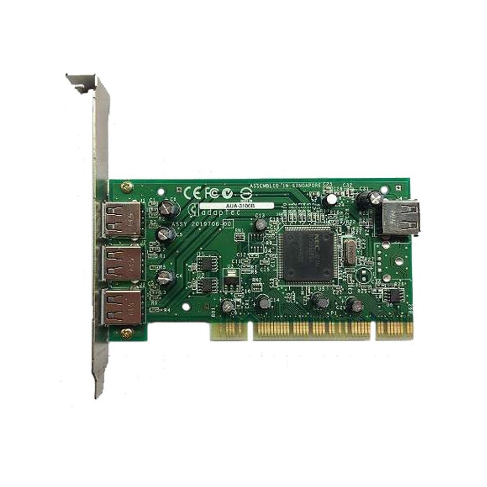 Adaptec - Carte Adaptateur 4x USB ADAPTEC AUA-3100B PCI ASSY 2019706-00 - Carte réseau