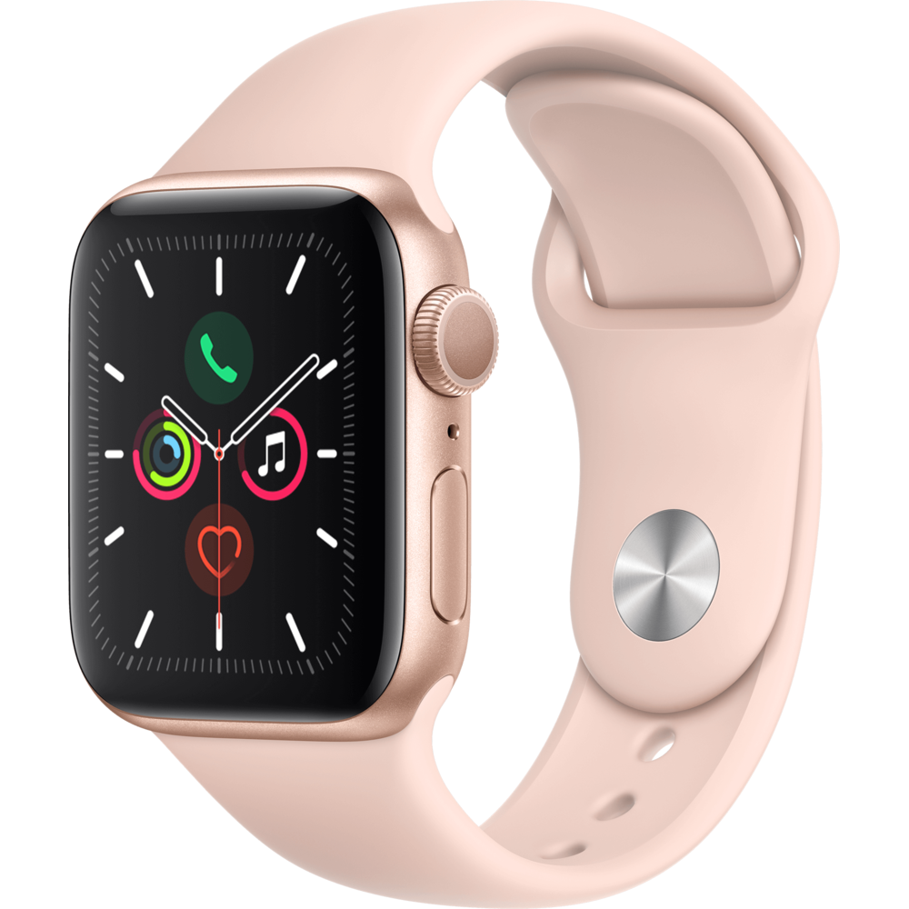 Apple - Watch 5 - 40 - Alu or / Bracelet Sport Rose des sables - Apple Watch