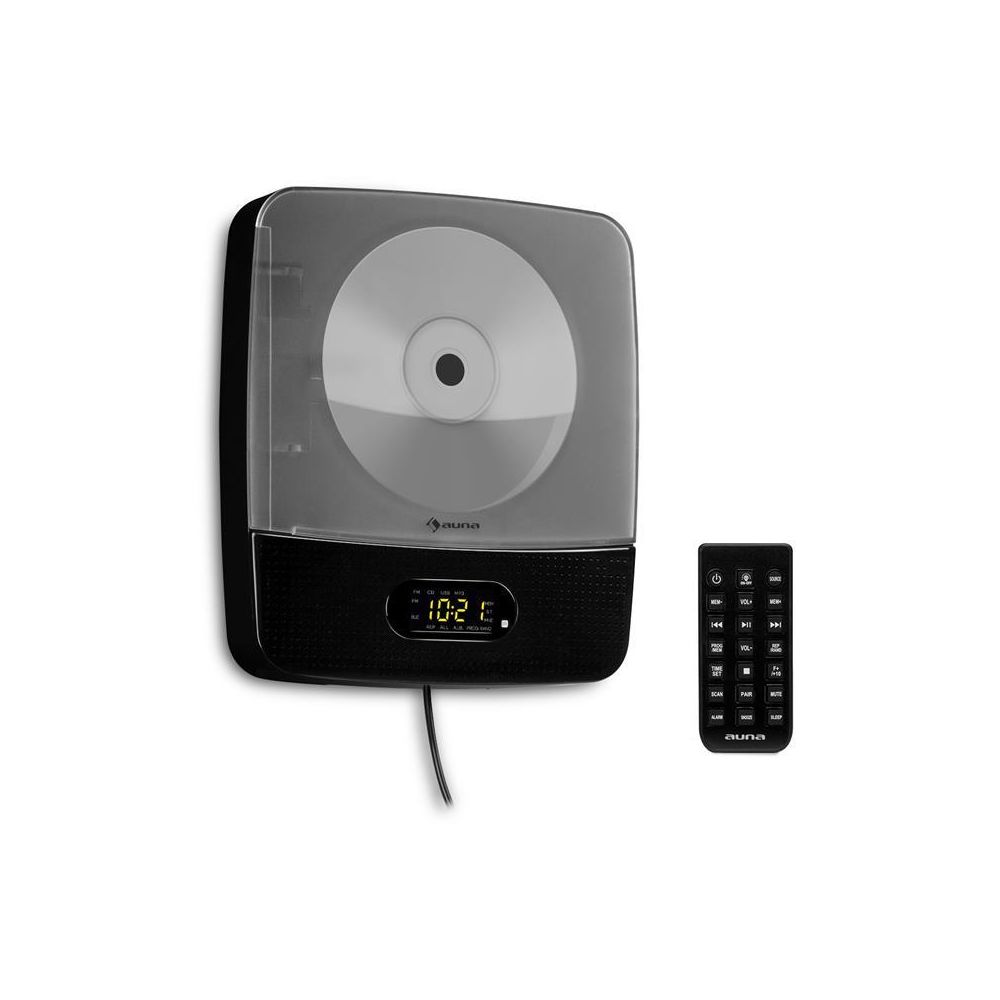 Auna - auna Vertiplay Lecteur CD vertical Bluetooth Radio FM USB MP3 AUX - noir Auna - Chaînes Hifi