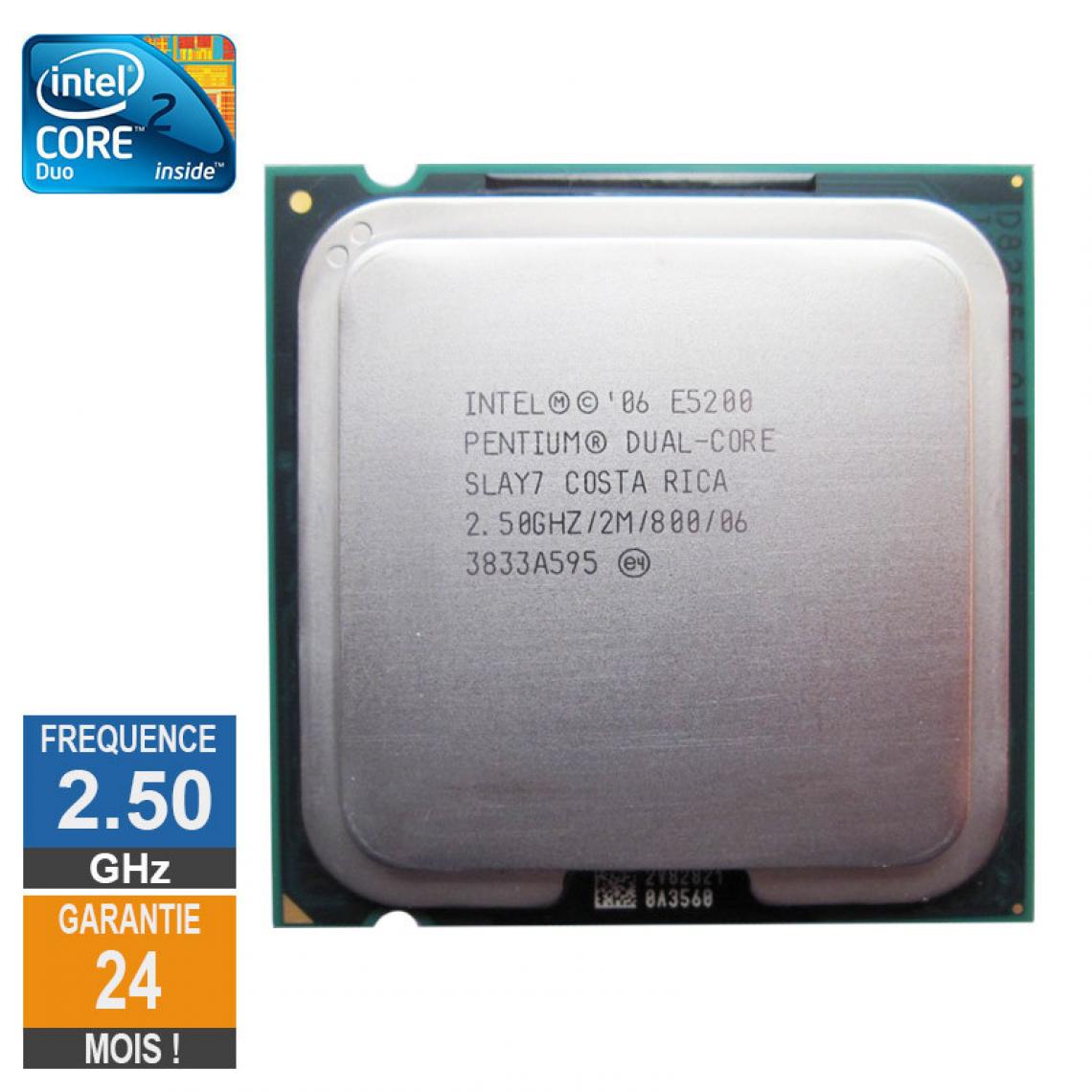Intel - Processeur Intel Pentium Dual-Core E5200 2.50GHz SLAY7 LGA775 2Mo - Processeur INTEL