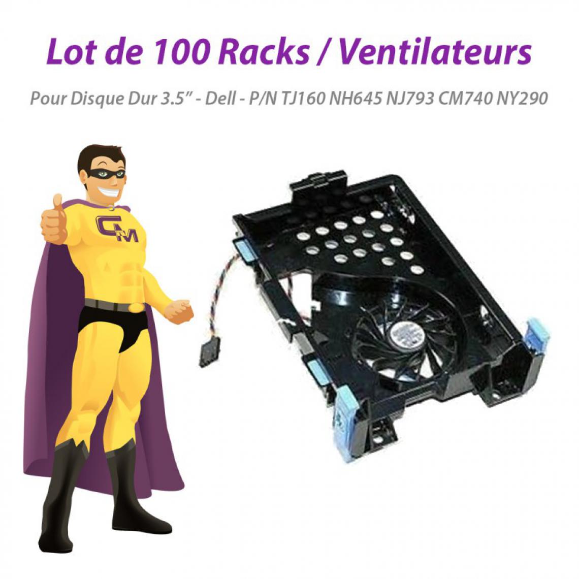 Dell - Lot x100 Racks Ventilateurs Dell 740 755 780 SFF TJ160 NH645 NJ793 CM740 NY290 - Ventilateur Pour Boîtier