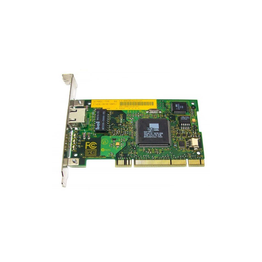 3Com - Carte Réseau 10/100Mbps 3COM ETHERLINK10/100 PCI C905C-TX-M PCI-Express x1 RJ45 - Carte réseau