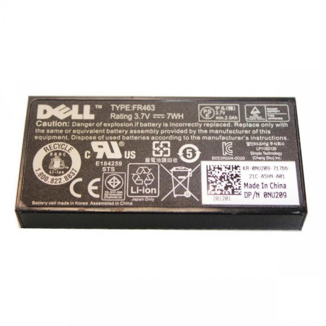 Dell - Batterie Contrôleur SAS 0NU209 FR463 Raid PERC5i Dell Serveur Pro UCP-61 Battery - Carte Contrôleur USB