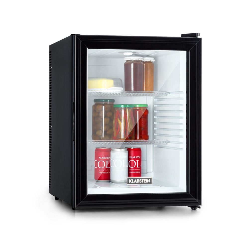 Klarstein - Mini réfrigérateur - Klarstein Brooklyn 42 - 42L Porte vitrée - Noir avec intérieur blanc - Mini Bar