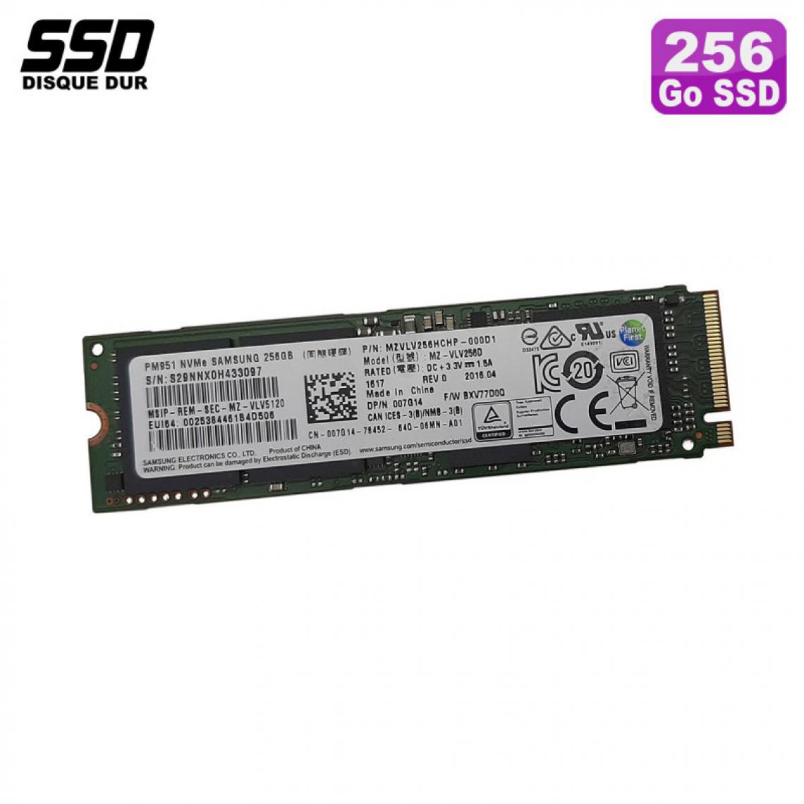 Samsung - SSD 256Go Samsung NVMe M.2 2280 MZ-VLV256D - Disque Dur interne