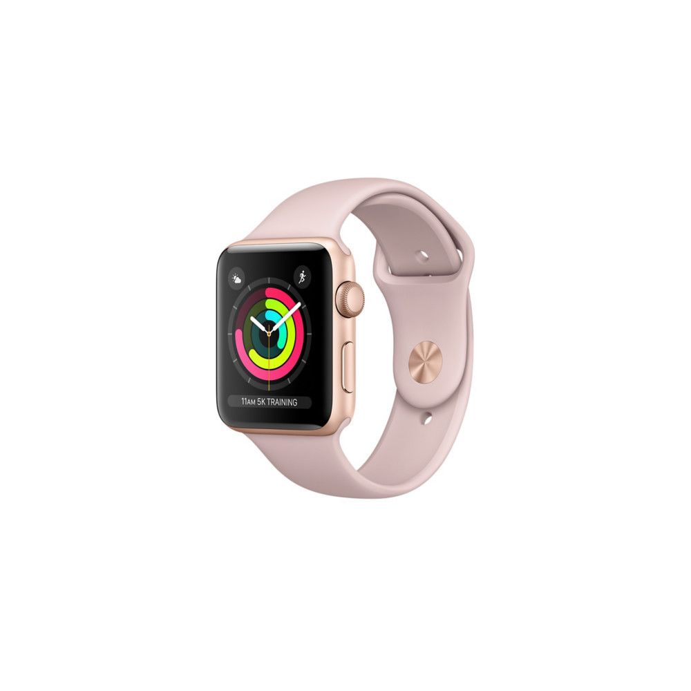 Apple - Apple Watch Serie 3 Or avec bracelet rose 38 mm - Apple Watch